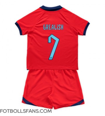 England Jack Grealish #7 Replika Bortatröja Barn VM 2022 Kortärmad (+ Korta byxor)